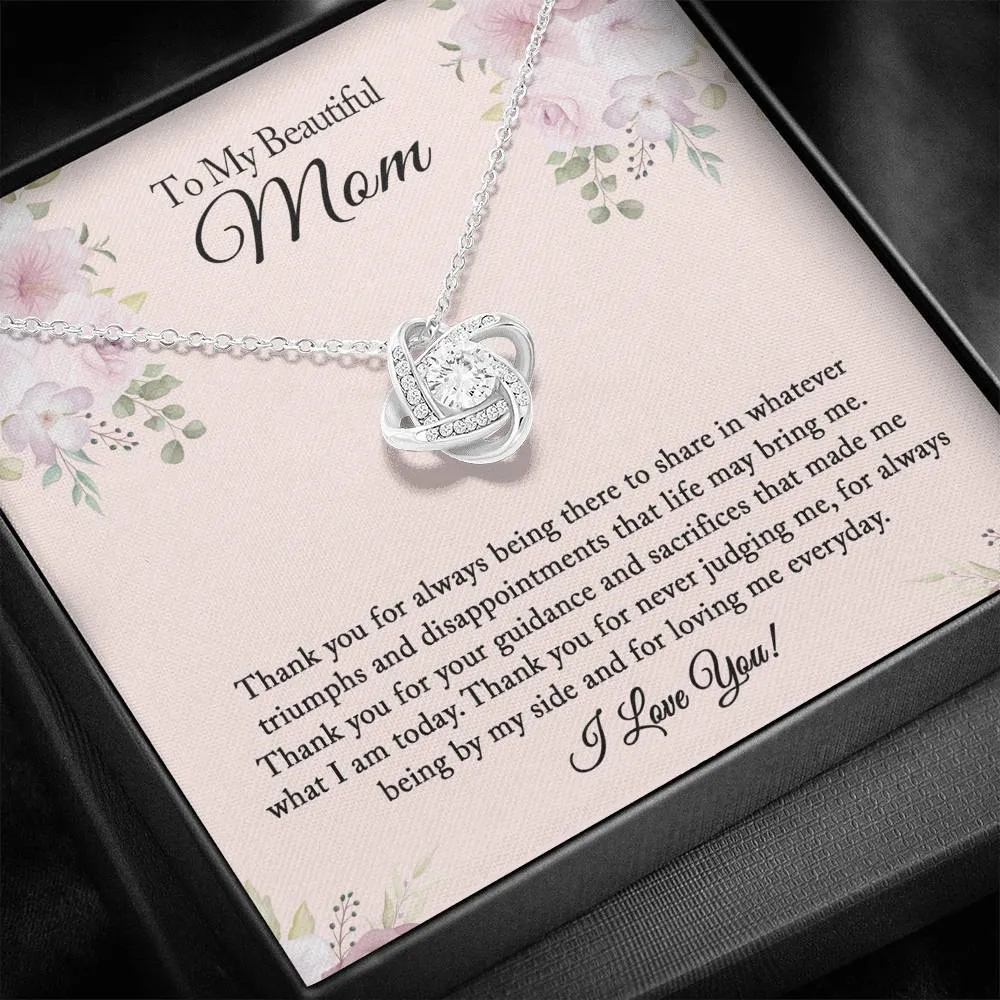 To My Beautiful Mom Necklace, Mom Birthday Gift from Daughter, Mom Gift From Son, Mom Necklace, Christmas Gifts, Mother's Day Necklace
