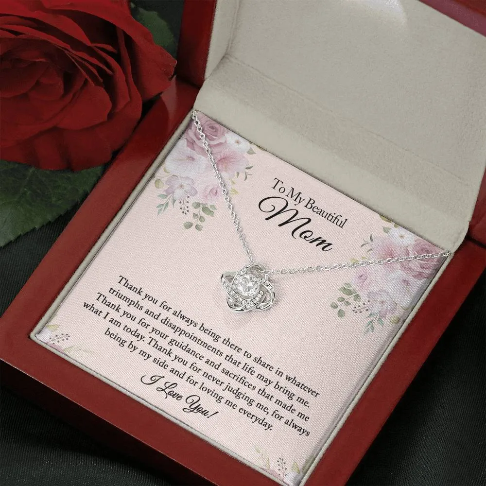 To My Beautiful Mom Necklace, Mom Birthday Gift from Daughter, Mom Gift From Son, Mom Necklace, Christmas Gifts, Mother's Day Necklace