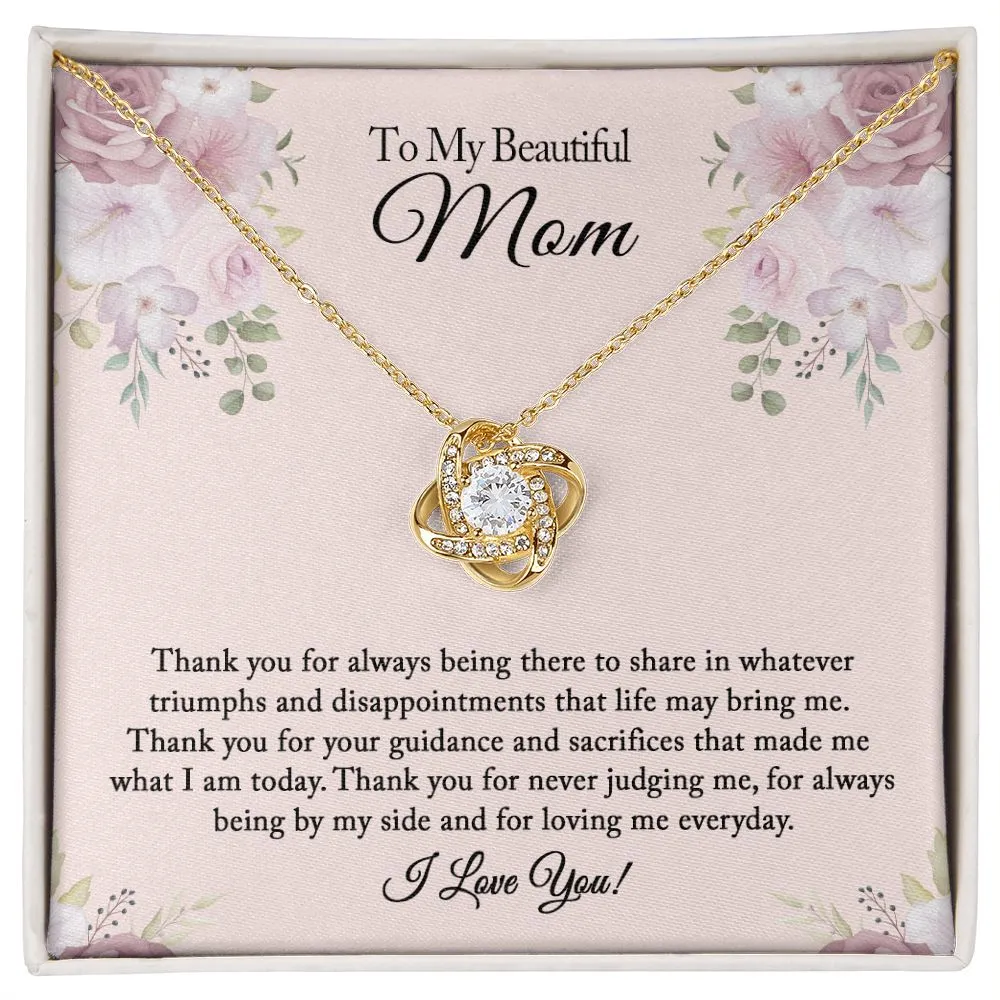 To My Beautiful Mom Necklace, Mom Birthday Gift from Daughter, Mom Gift From Son, Mom Necklace, Christmas Gifts, Mother's Day Necklace