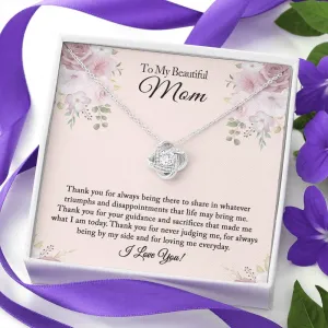 To My Beautiful Mom Necklace, Mom Birthday Gift from Daughter, Mom Gift From Son, Mom Necklace, Christmas Gifts, Mother's Day Necklace