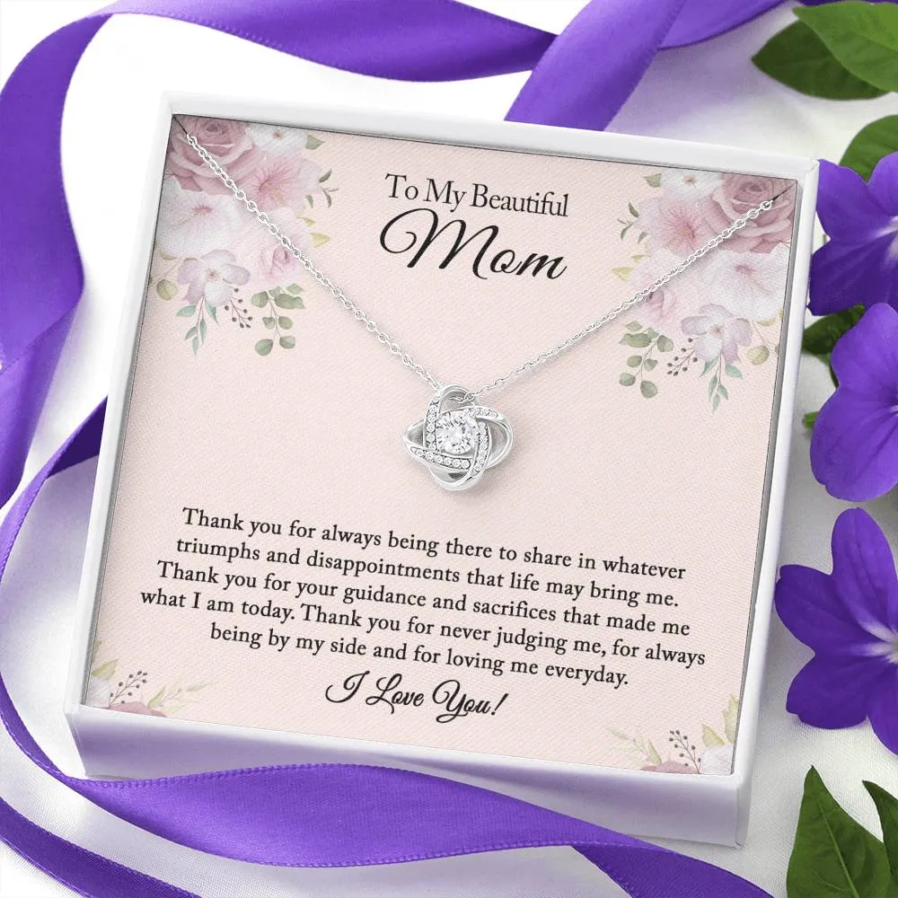 To My Beautiful Mom Necklace, Mom Birthday Gift from Daughter, Mom Gift From Son, Mom Necklace, Christmas Gifts, Mother's Day Necklace
