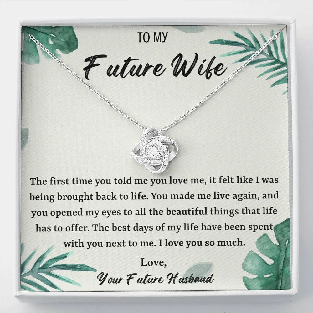 To My Future Wife Love Knot Necklace