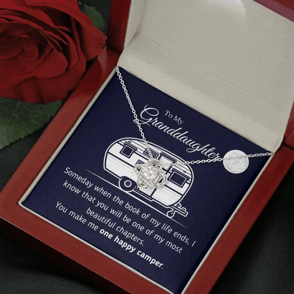 To My Granddaughter - You Make Me One Happy Camper Necklace