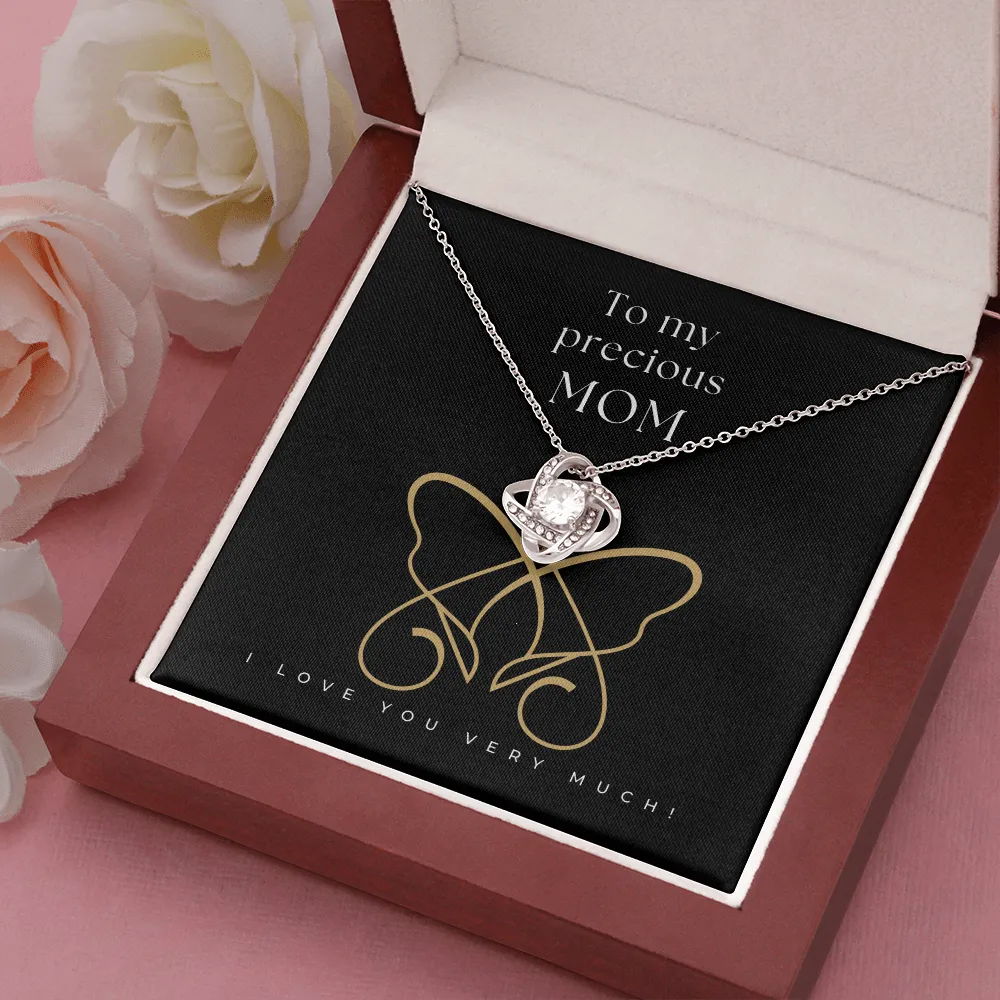 To My Precious Mom Love Knot Necklace