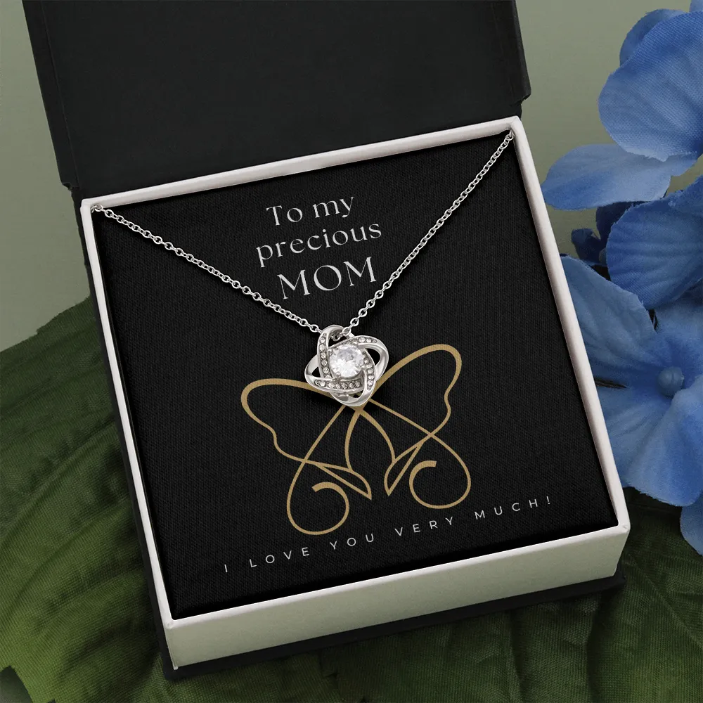 To My Precious Mom Love Knot Necklace