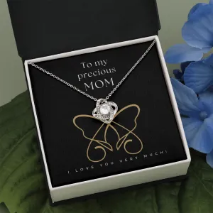 To My Precious Mom Love Knot Necklace