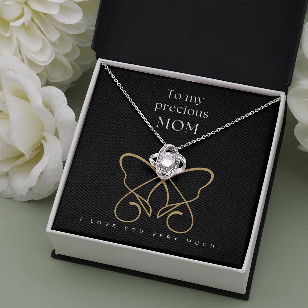 To My Precious Mom Love Knot Necklace