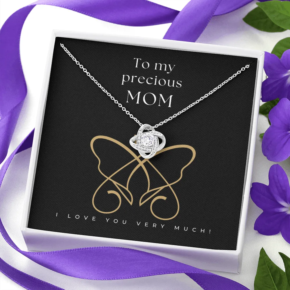 To My Precious Mom Love Knot Necklace