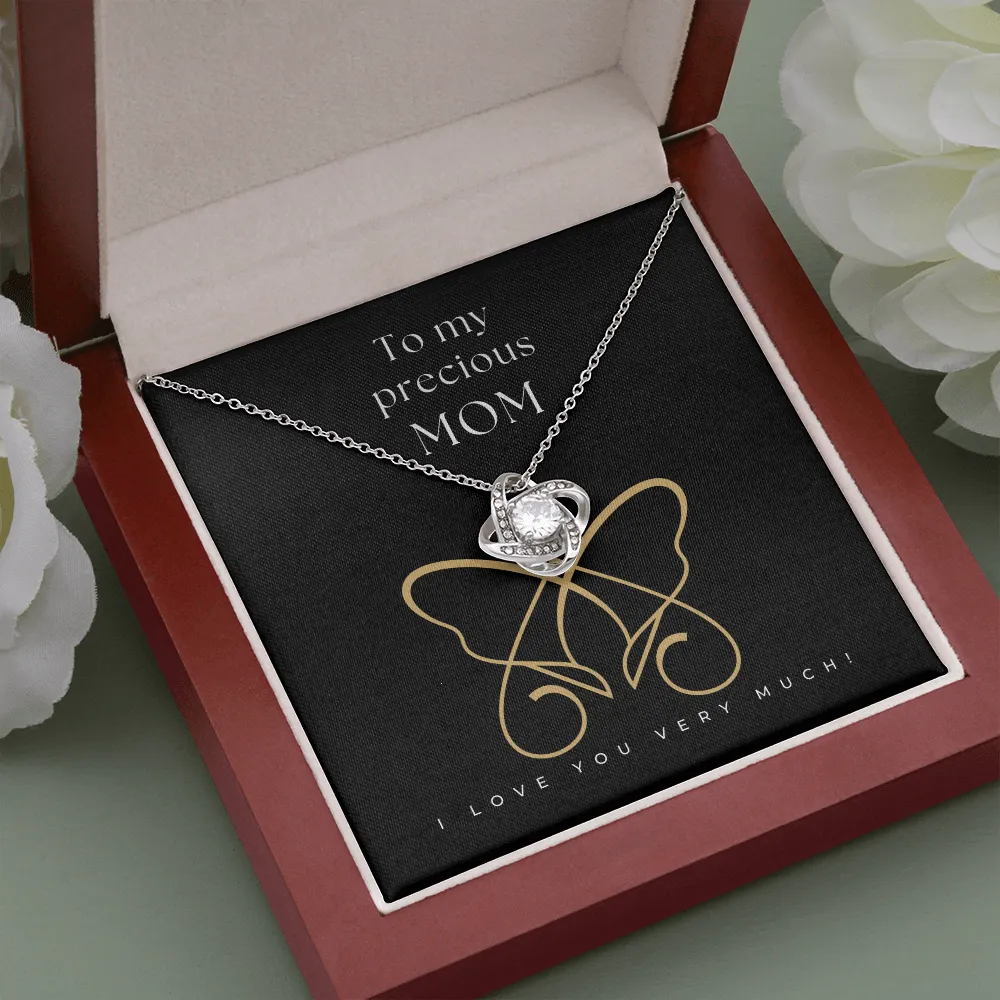 To My Precious Mom Love Knot Necklace