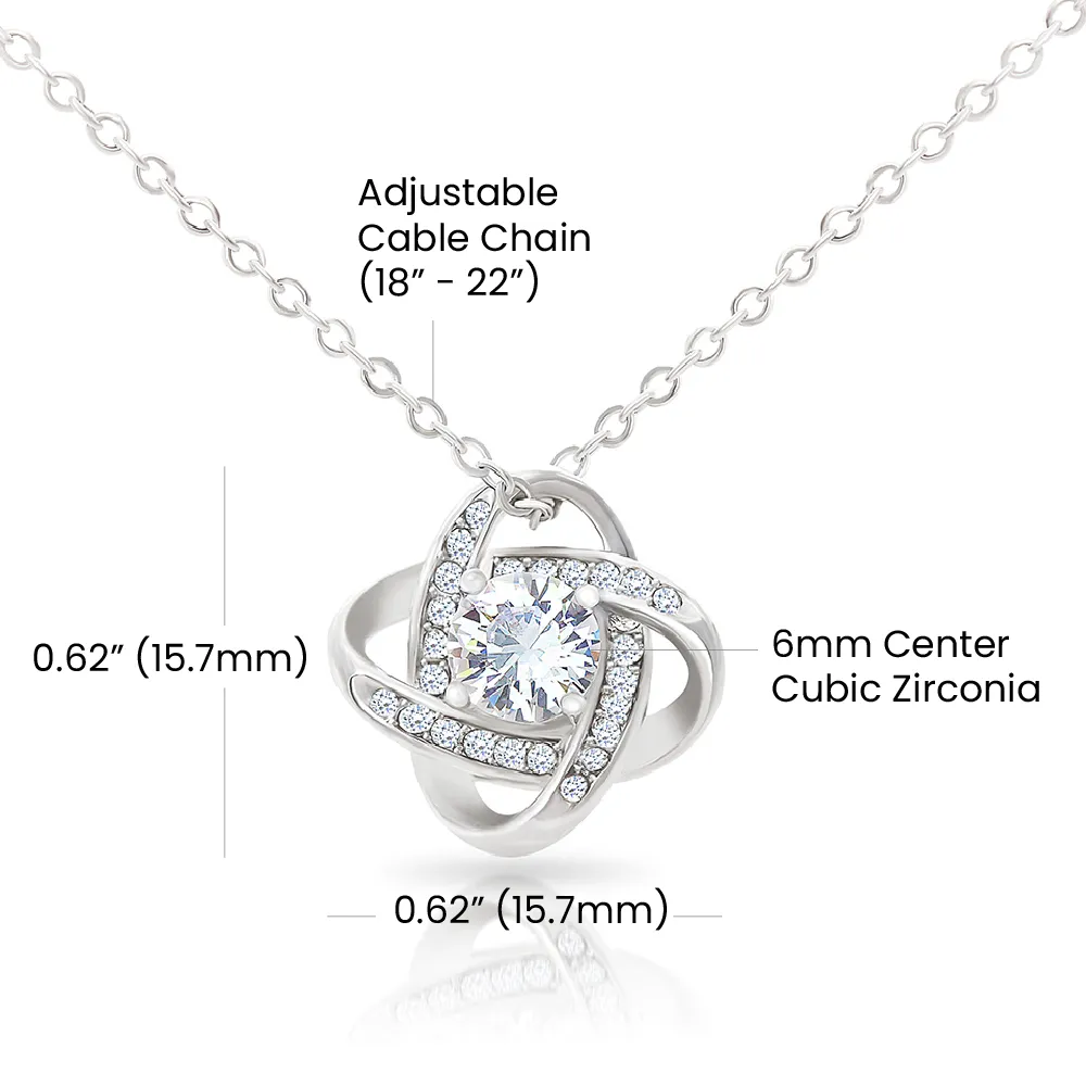 To Our Granddaughter - You Are Our Sunflower | Beautiful 14k White Gold Family Forever Love Knot