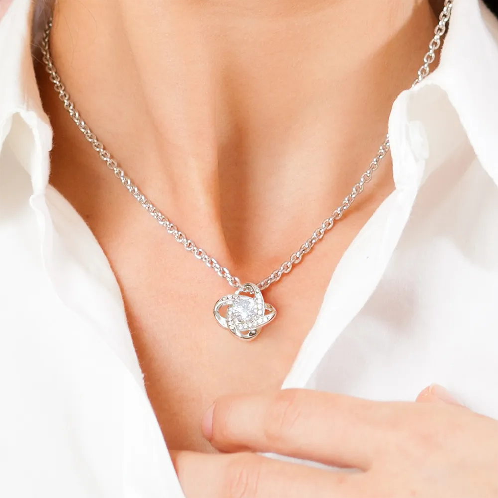 To Our Granddaughter - You Are Our Sunflower | Beautiful 14k White Gold Family Forever Love Knot