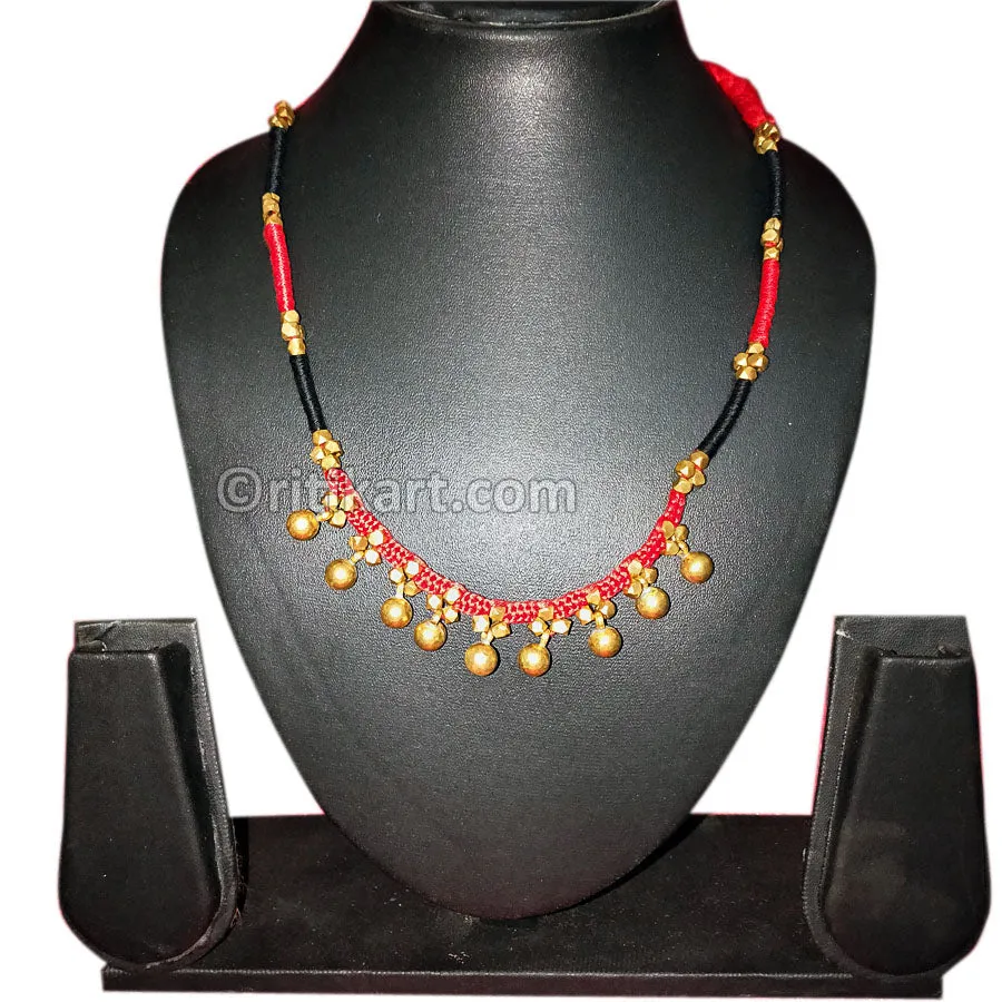 Tribal Necklace with Beautiful Brass Ghungroo Design
