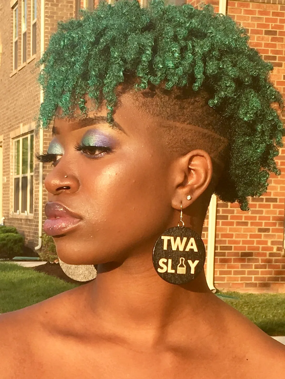 TWA Slay Wooden Earrings