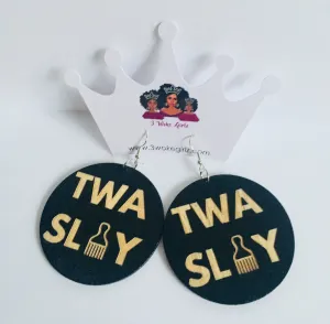 TWA Slay Wooden Earrings