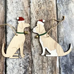 Two hanging Dogs with Bells