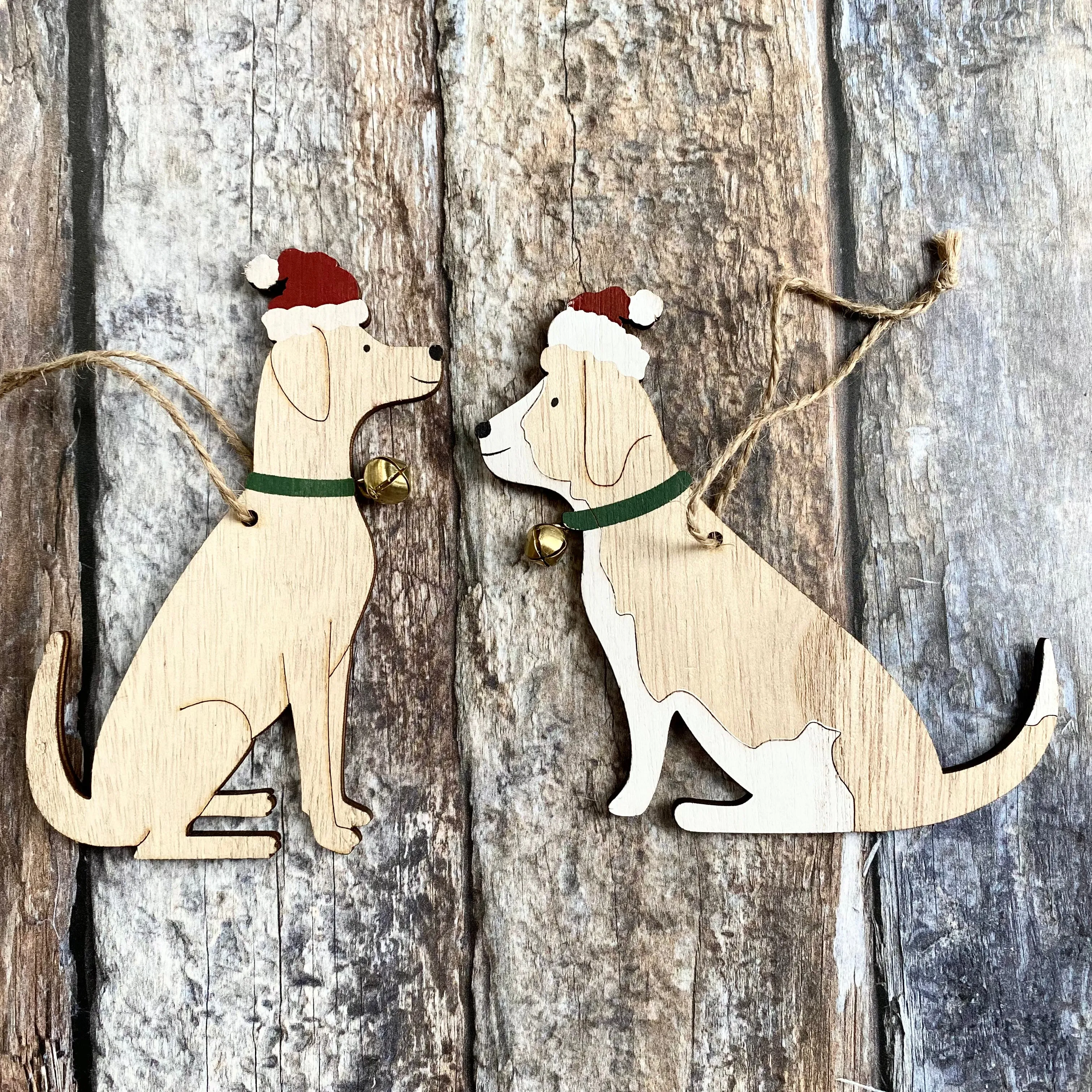 Two hanging Dogs with Bells