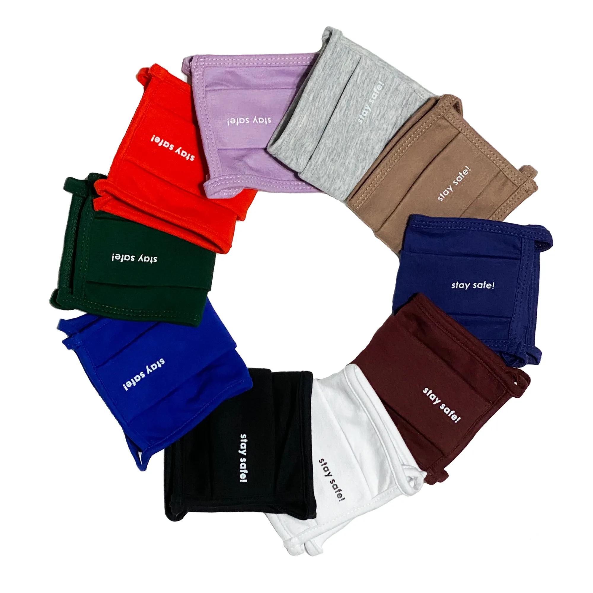 Unisex Face Mask, Washable & Reusable Face Mask, Double Layered Cloth Face Covering, 100% Organic Cotton Mask - Purple