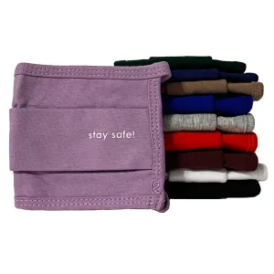 Unisex Face Mask, Washable & Reusable Face Mask, Double Layered Cloth Face Covering, 100% Organic Cotton Mask - Purple