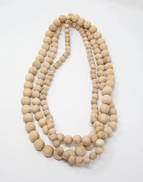 Victoria Three Strand Beaded Necklace