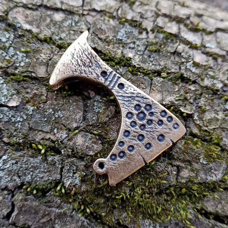 Viking axe bronze pendant replica
