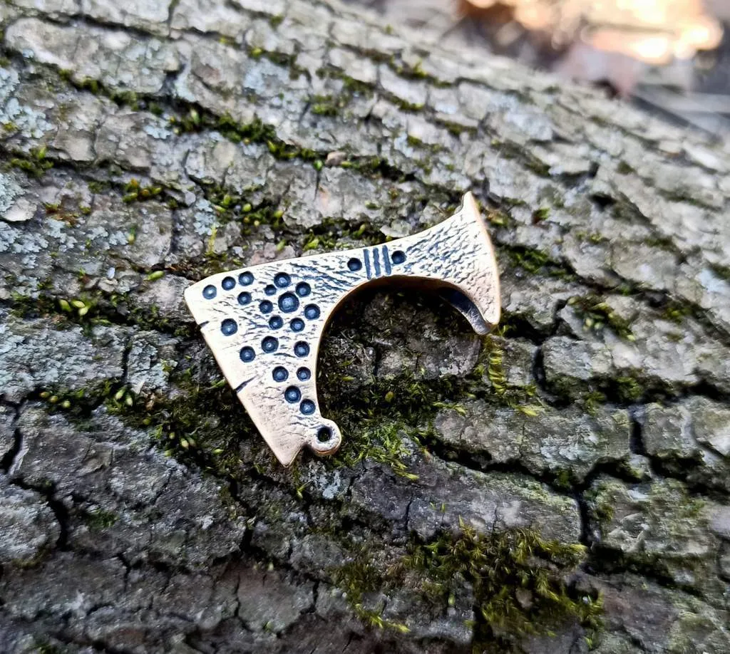 Viking axe bronze pendant replica