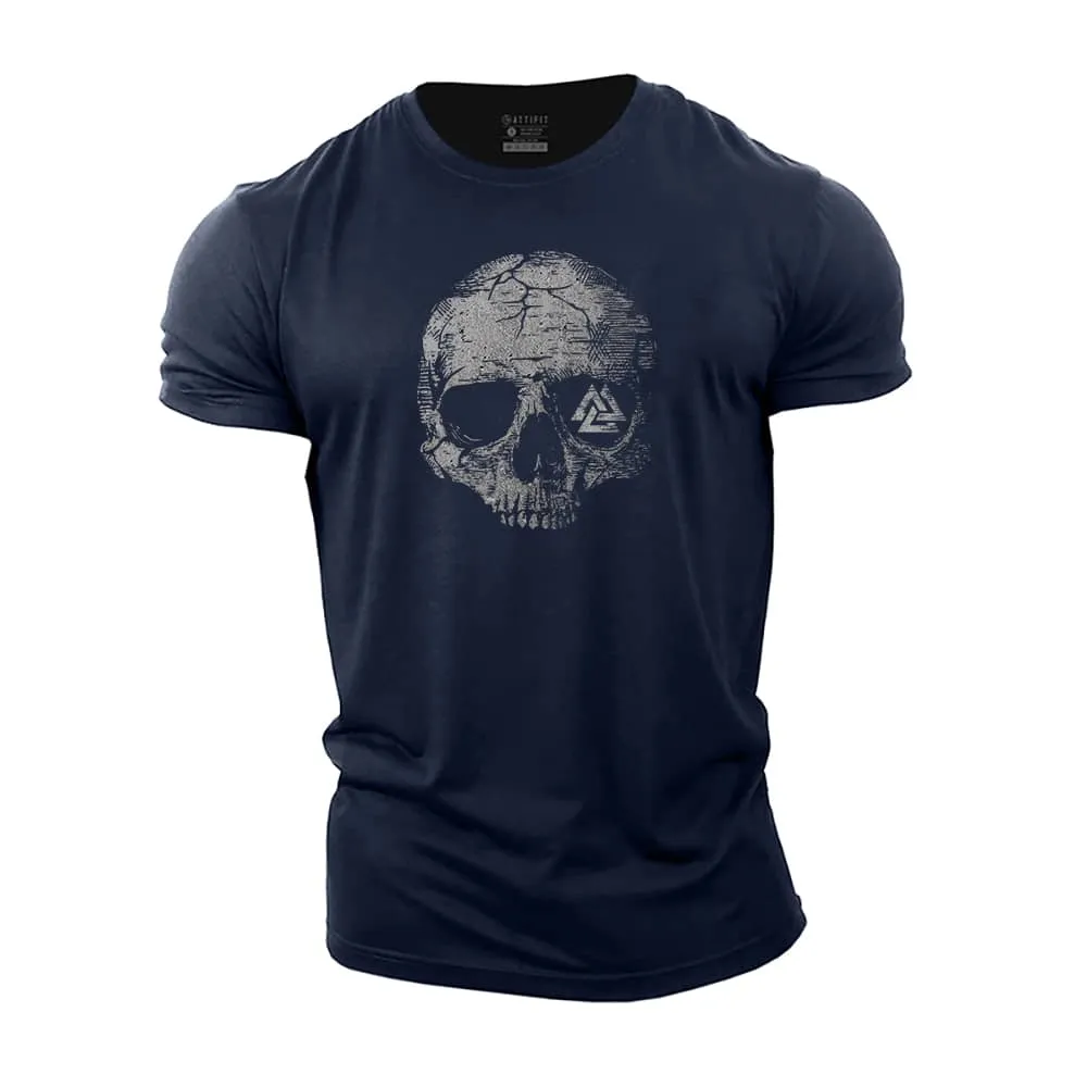 Viking Skull Cotton T-Shirt