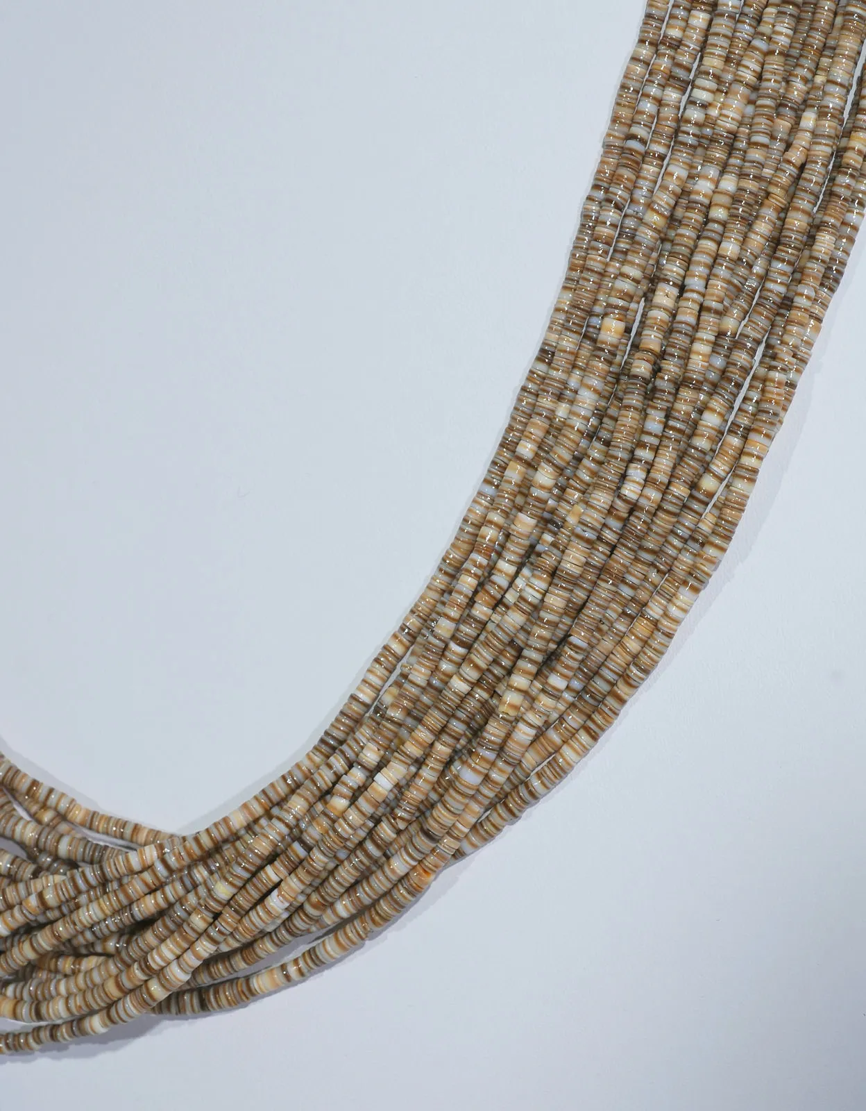Vintage 19-Strand Heishi Necklace with Pueblo Wrap