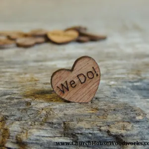 We Do! Wood Hearts - 100 ct - 1/2 inch