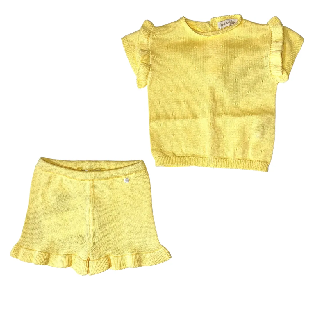 Wedoble Frill Two Piece - yellow, pink, coral or green Girls