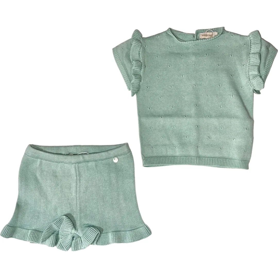 Wedoble Frill Two Piece - yellow, pink, coral or green Girls