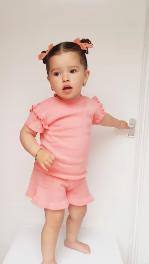 Wedoble Frill Two Piece - yellow, pink, coral or green Girls