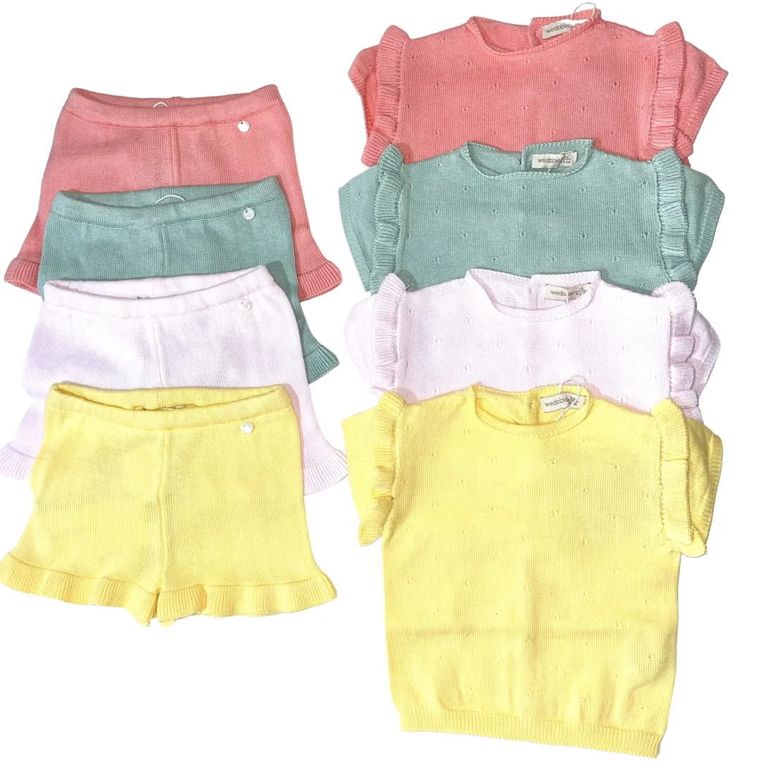 Wedoble Frill Two Piece - yellow, pink, coral or green Girls