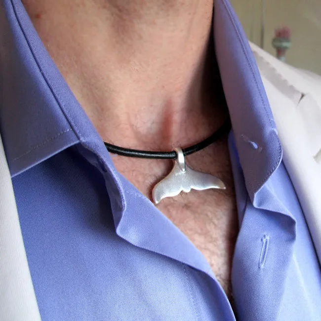 Whale Tail Pendant Necklace for Men