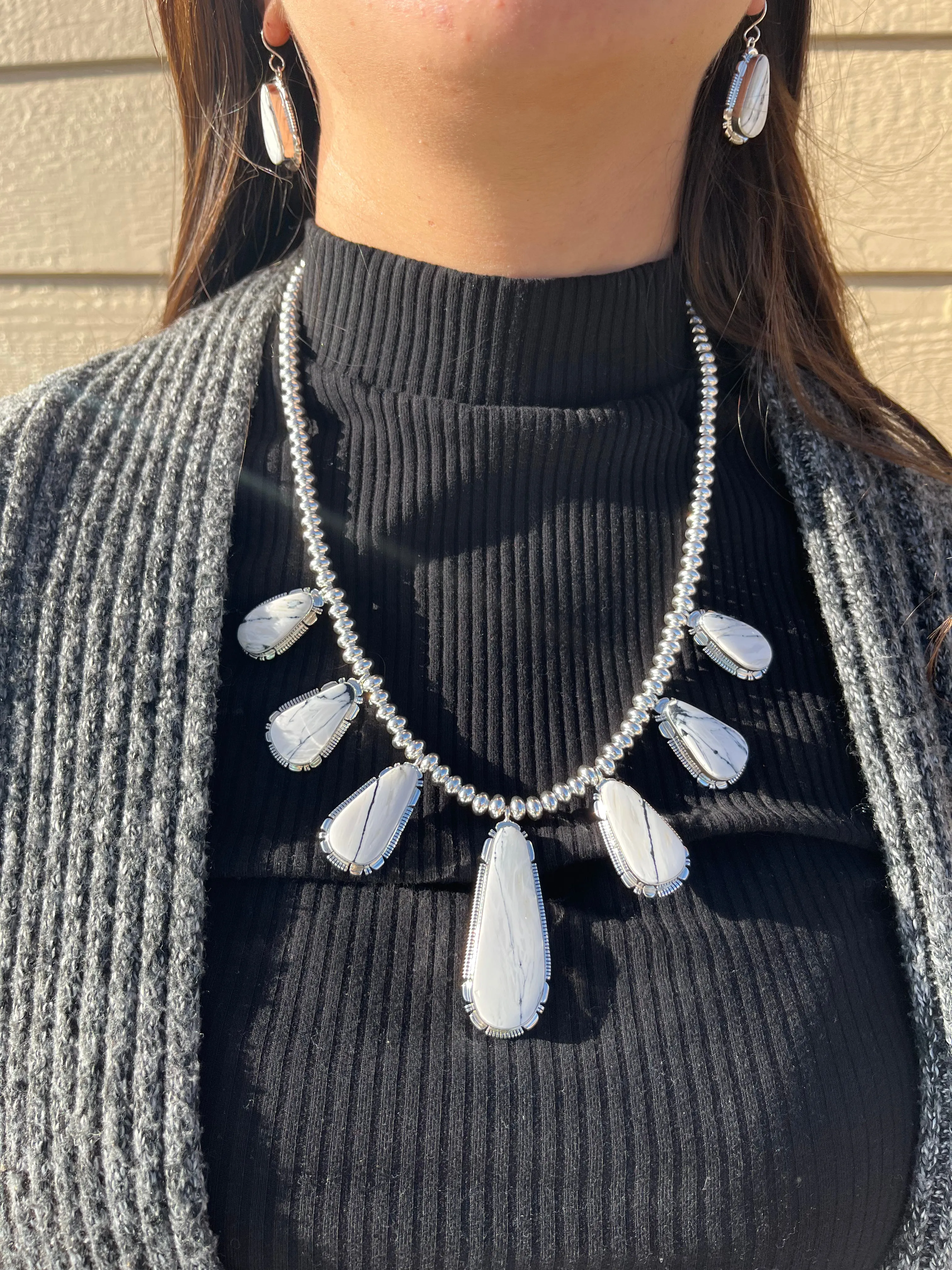 White Buffalo Jewelry Set
