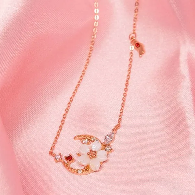 White Cherry Blossom Necklace