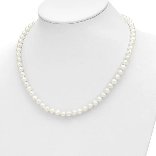 White Freshwater Pearl 14K Necklace Earrings Bracelet Set