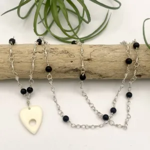 White Planchette Pendant Necklace