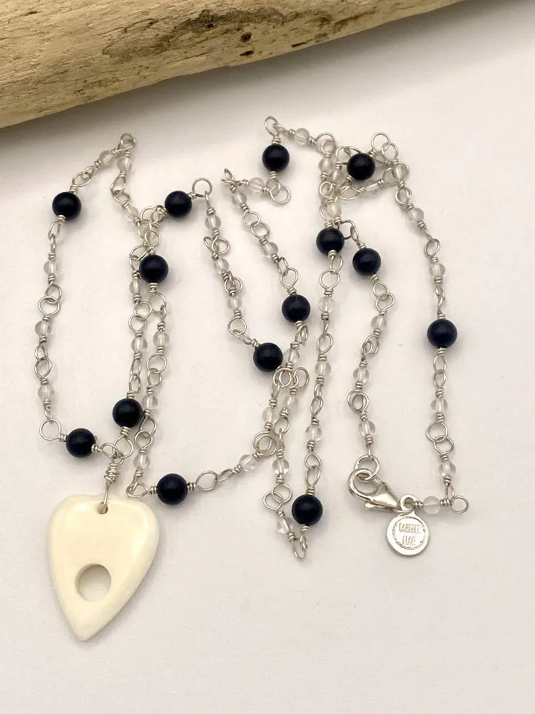 White Planchette Pendant Necklace