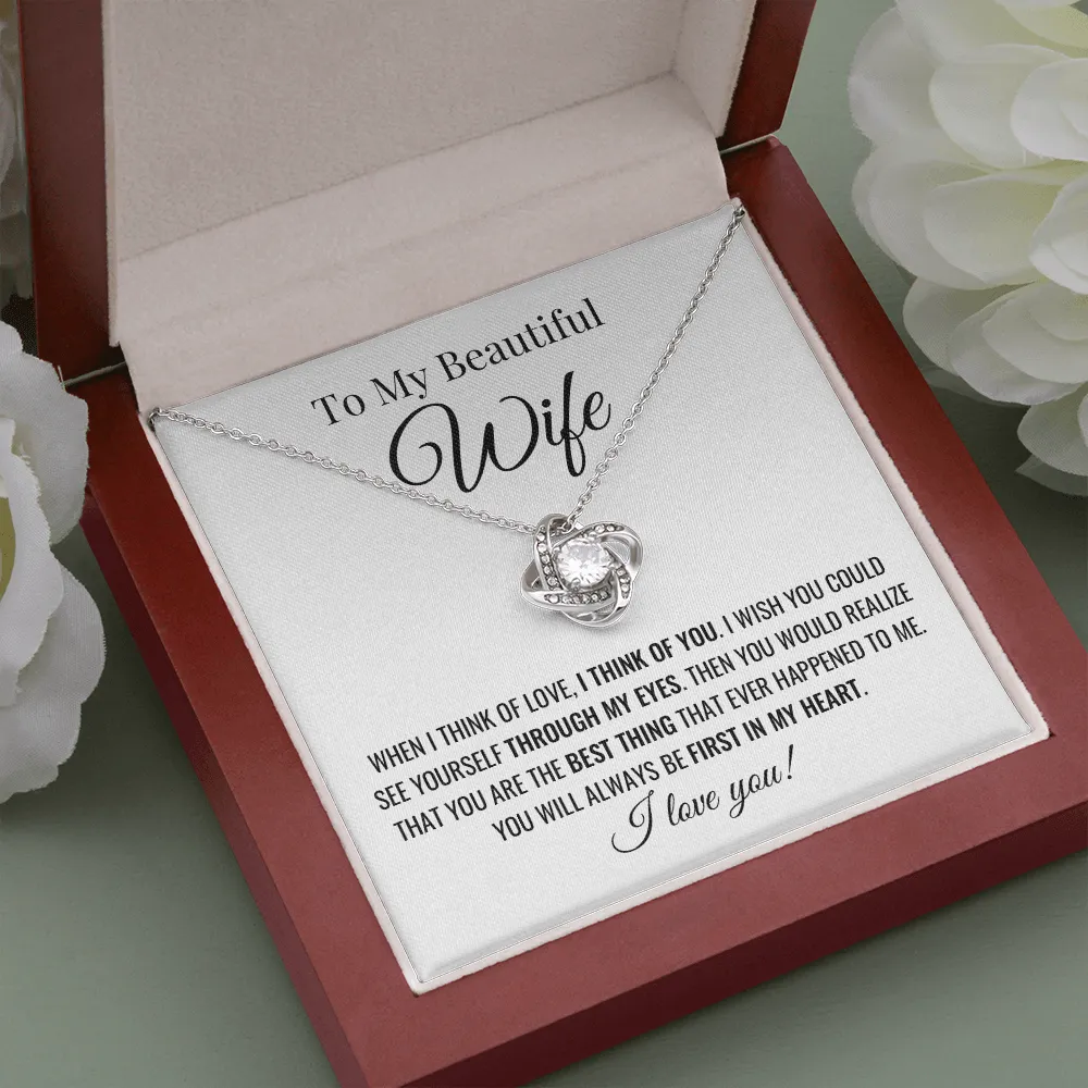 Wife First In My Heart Valentine's Necklace