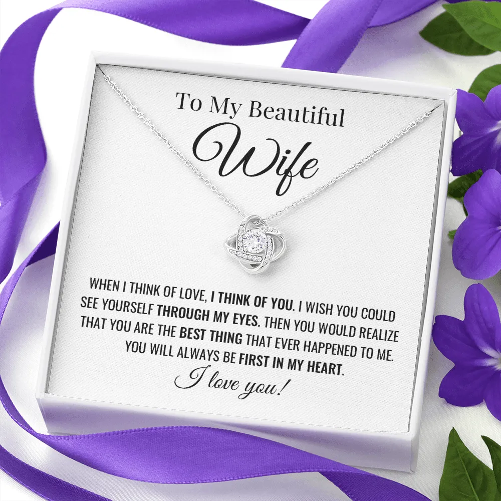 Wife First In My Heart Valentine's Necklace