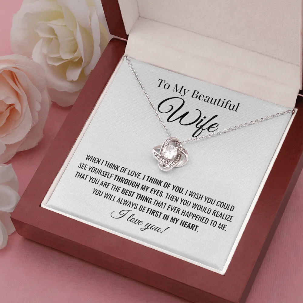Wife First In My Heart Valentine's Necklace