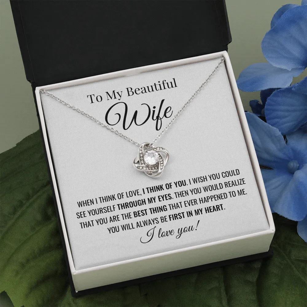 Wife First In My Heart Valentine's Necklace