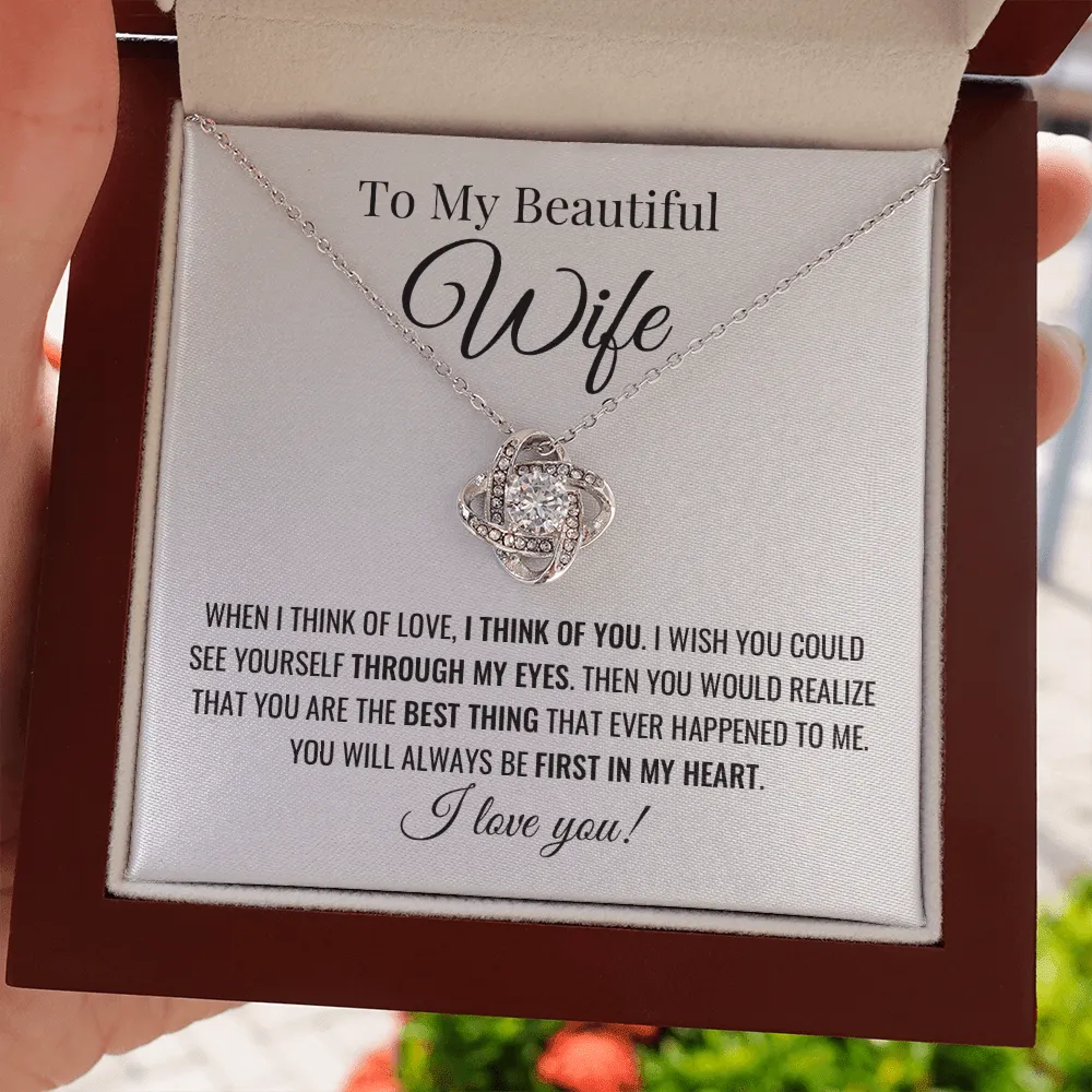 Wife First In My Heart Valentine's Necklace