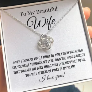 Wife First In My Heart Valentine's Necklace