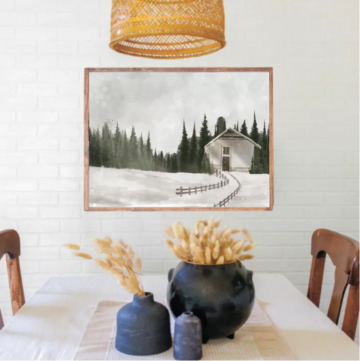 Winter Scene 24” x 33” Wall Art