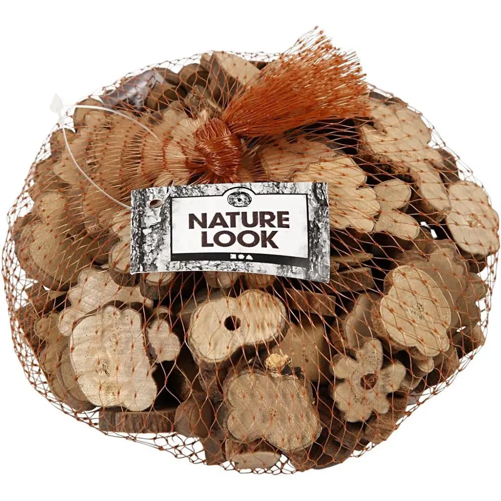 Wood Mix 15-40mm 5mm 230g Christmas Crafts Holiday Decorations