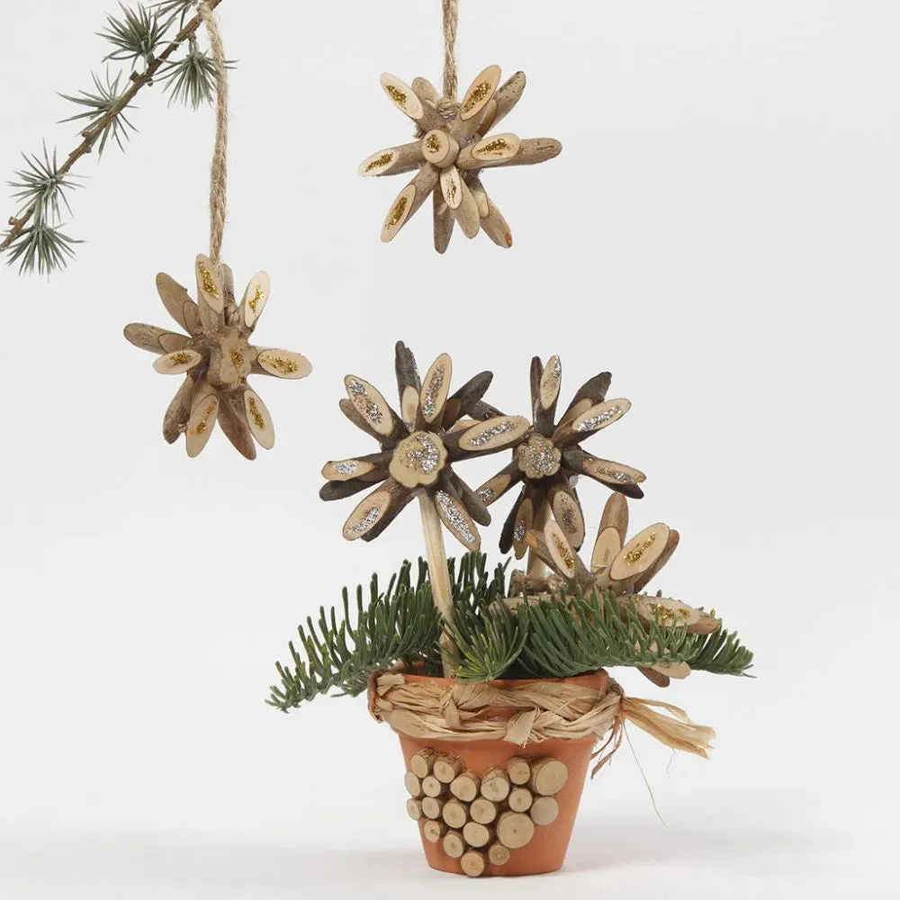 Wood Mix 15-40mm 5mm 230g Christmas Crafts Holiday Decorations