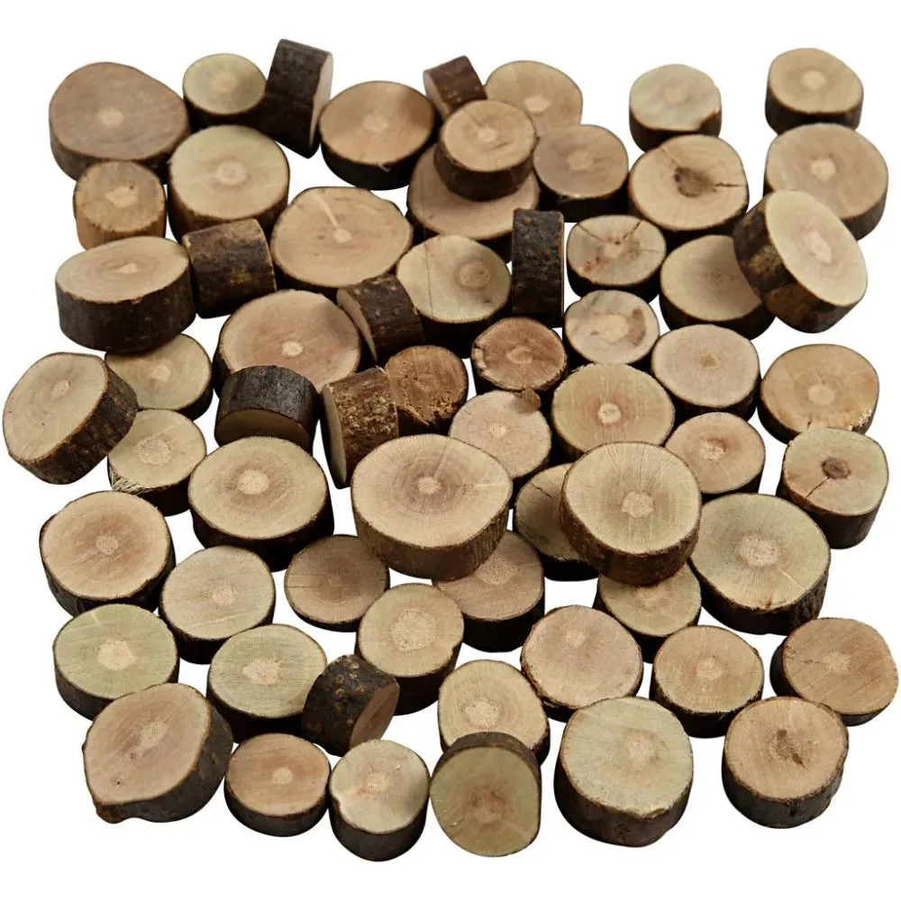 Wood Mix, 25-45mm, 7mm, 600g Christmas Crafts Holiday Decorations