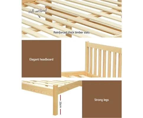 Wooden Bed Base Pine Timber Mattress Foundation Oak