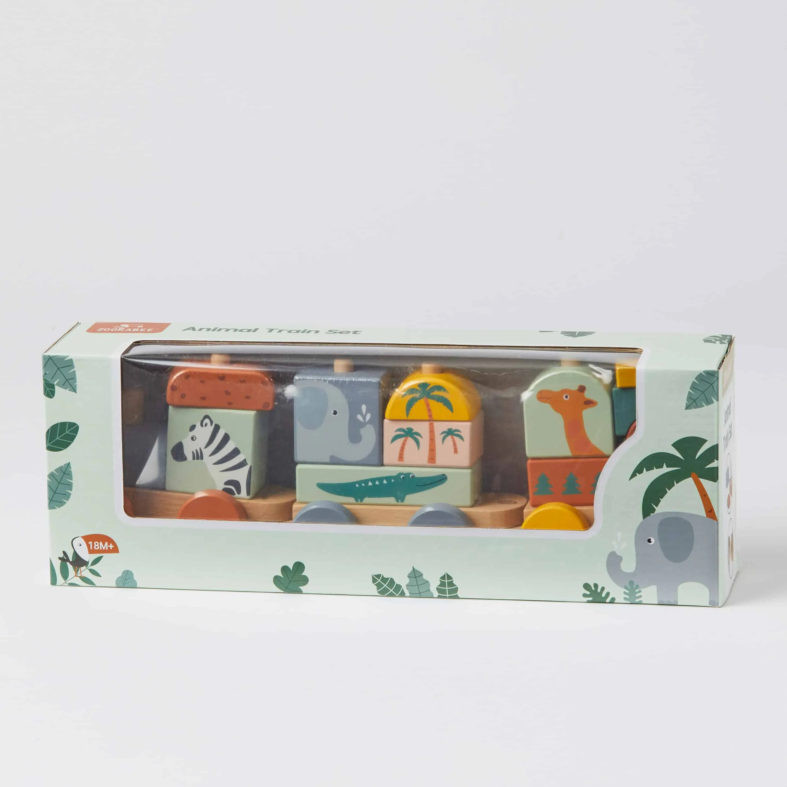 Wooden Jungle Animals Safari Train